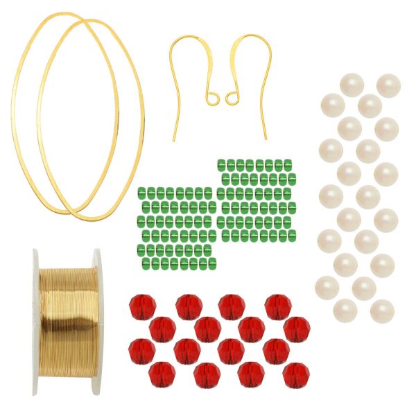 Odyssey Wire Wrapped Earrings in Classic Christmas - Exclusive Beadaholique Jewelry Kit For Cheap - Image 2