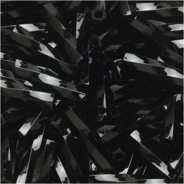 Miyuki Bugle Tube Beads, Twisted Cylinder 12x2.7mm, Black (13 Grams) Discount - Image 2