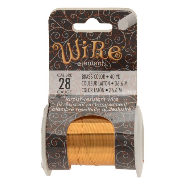 Wire Elements, Tarnish Resistant Brass Color Coated Wire, 28 Gauge 40 Yards (36.5 Meters), 1 Spool Fashion - Image 2
