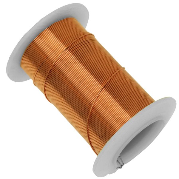Wire Elements, Tarnish Resistant Brass Color Coated Wire, 24 Gauge 30 Yards (27.4 Meters), 1 Spool For Sale