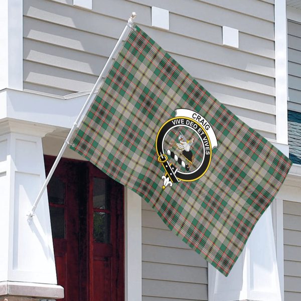 Craig Ancient Tartan Crest House Flag Online Sale - Image 3