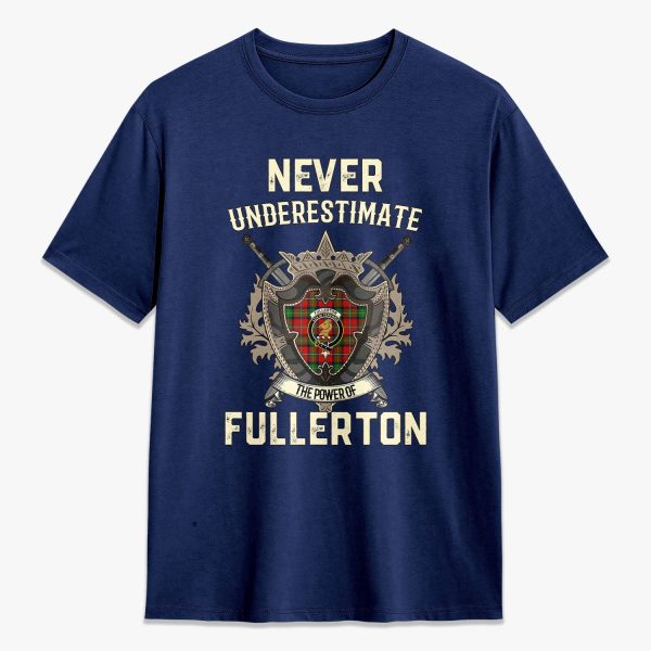 Fullerton Tartan Crest 2D T-shirt - Never Underestimate Style Discount - Image 3