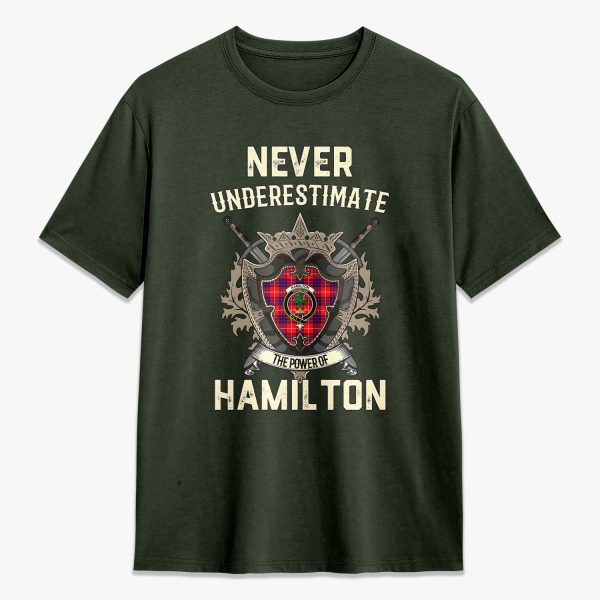 Hamilton Modern Tartan Crest 2D T-shirt - Never Underestimate Style Cheap - Image 5