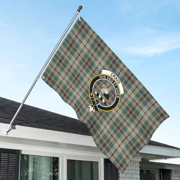 Craig Ancient Tartan Crest House Flag Online Sale