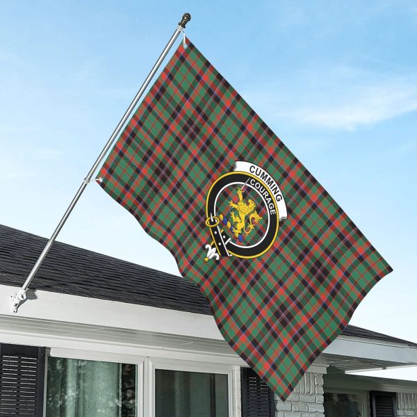 Cumming Hunting Ancient Tartan Crest House Flag Online now