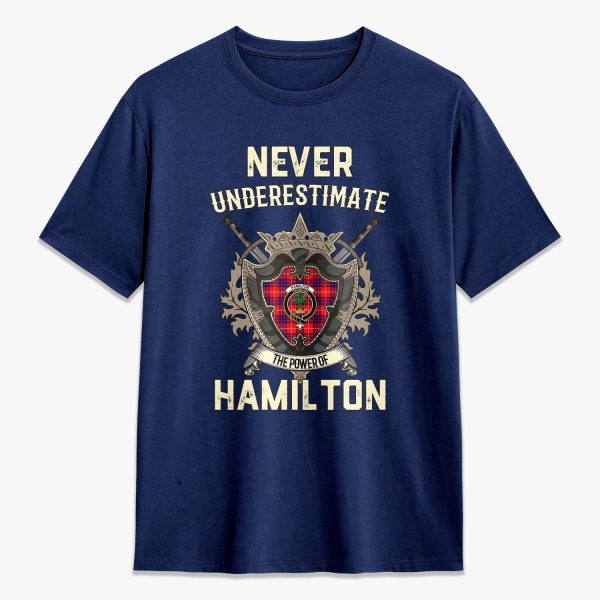 Hamilton Modern Tartan Crest 2D T-shirt - Never Underestimate Style Cheap - Image 3