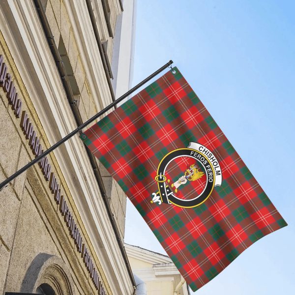 Chisholm Modern Tartan Crest House Flag Discount - Image 4