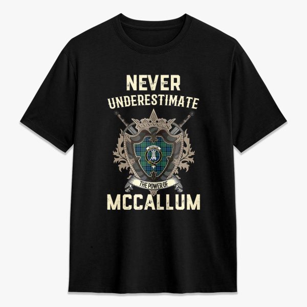 McCallum Ancient Tartan Crest 2D T-shirt - Never Underestimate Style Sale