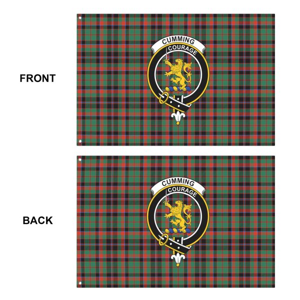 Cumming Hunting Ancient Tartan Crest House Flag Online now - Image 5