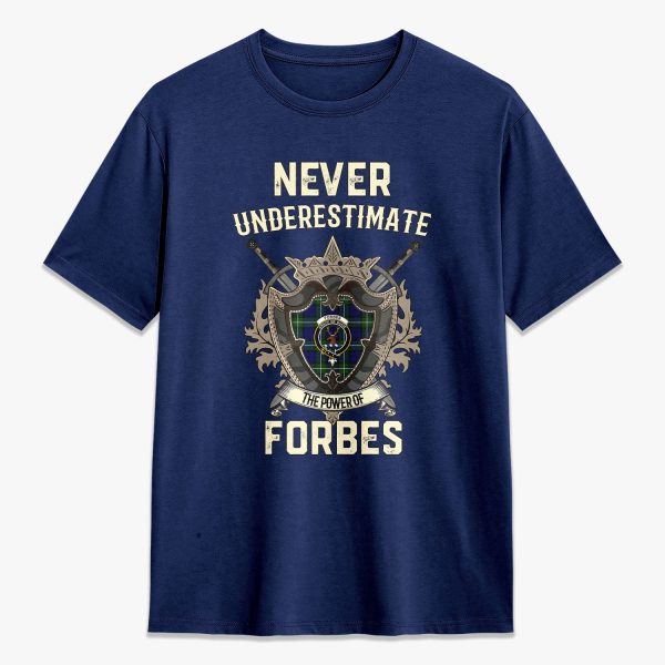 Forbes Modern Tartan Crest 2D T-shirt - Never Underestimate Style Sale - Image 3