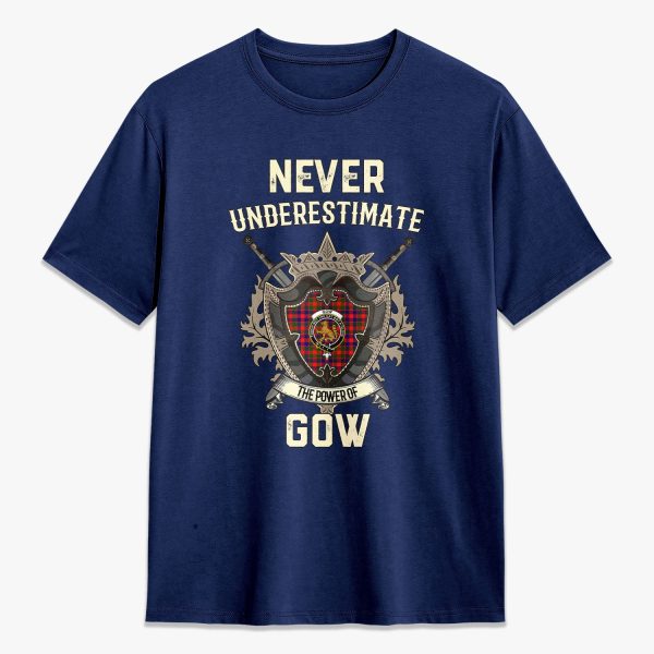 Gow (or McGouan) Tartan Crest 2D T-shirt - Never Underestimate Style Online - Image 3