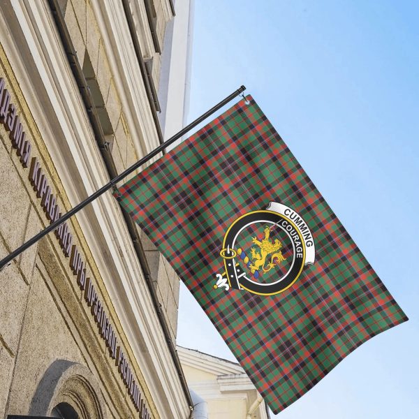 Cumming Hunting Ancient Tartan Crest House Flag Online now - Image 4