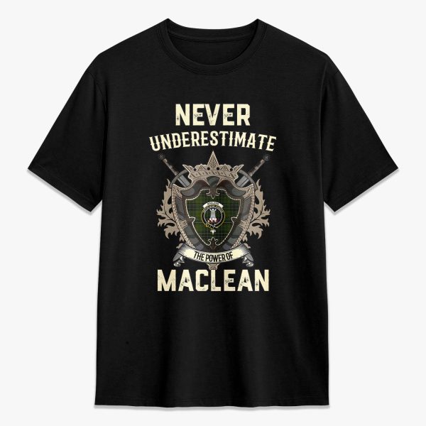 MacLean Hunting Tartan Crest 2D T-shirt - Never Underestimate Style Supply