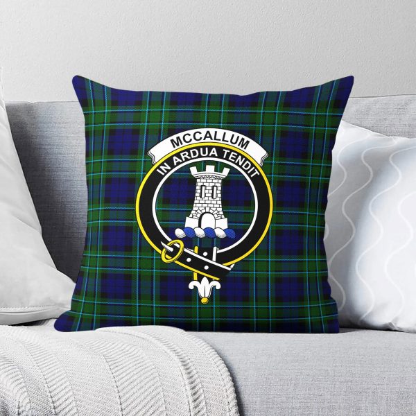 McCallum Modern Tartan Crest Pillow Cover Fashion