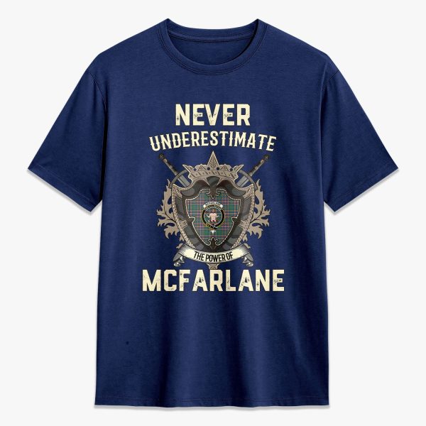 McFarlane Hunting Ancient Tartan Crest 2D T-shirt - Never Underestimate Style For Sale - Image 3