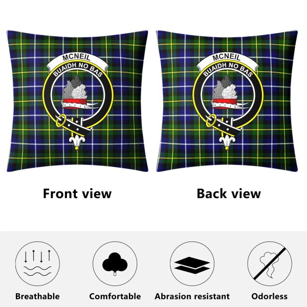 McNeil of Barra Modern Tartan Crest Pillow Cover Sale - Image 4