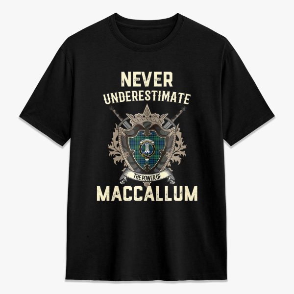 MacCallum Ancient Tartan Crest 2D T-shirt - Never Underestimate Style For Cheap
