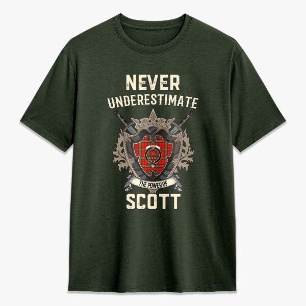 Scott Modern Tartan Crest 2D T-shirt - Never Underestimate Style Cheap - Image 5