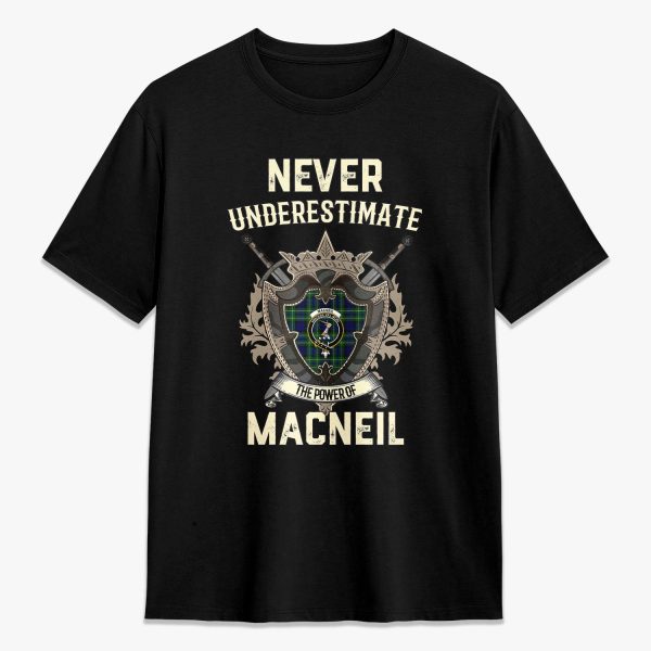 MacNeil of Colonsay Modern Tartan Crest 2D T-shirt - Never Underestimate Style Supply