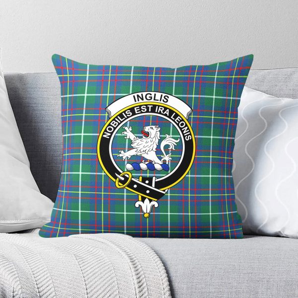 Inglis Ancient Tartan Crest Pillow Cover Sale