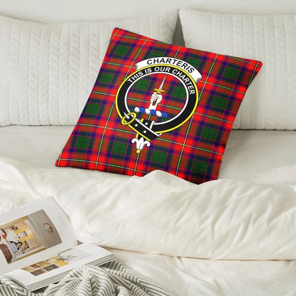 Charteris (Earl of Wemyss) Tartan Crest Pillow Cover Online Hot Sale - Image 2