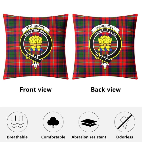 Wauchope (or Waugh) Tartan Crest Pillow Cover For Cheap - Image 4