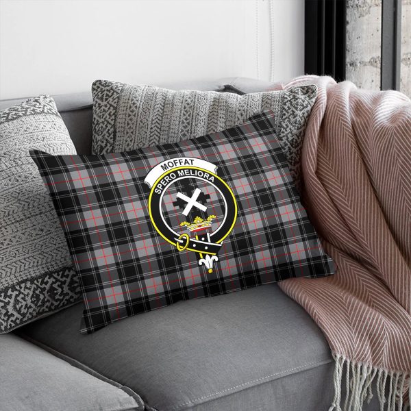 Moffat Modern Tartan Crest Pillow Cover For Sale - Image 5