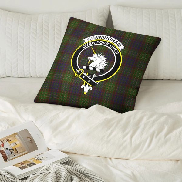 Cunningham Hunting Modern Tartan Crest Pillow Cover Supply - Image 2