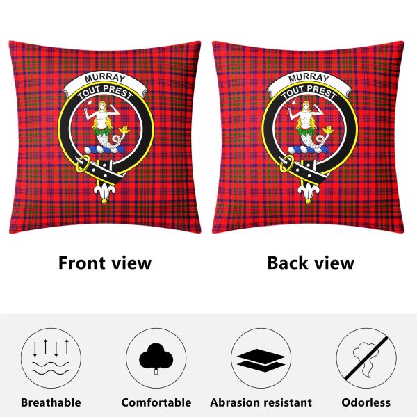 Murray (of Dysart) Tartan Crest Pillow Cover Hot on Sale - Image 4