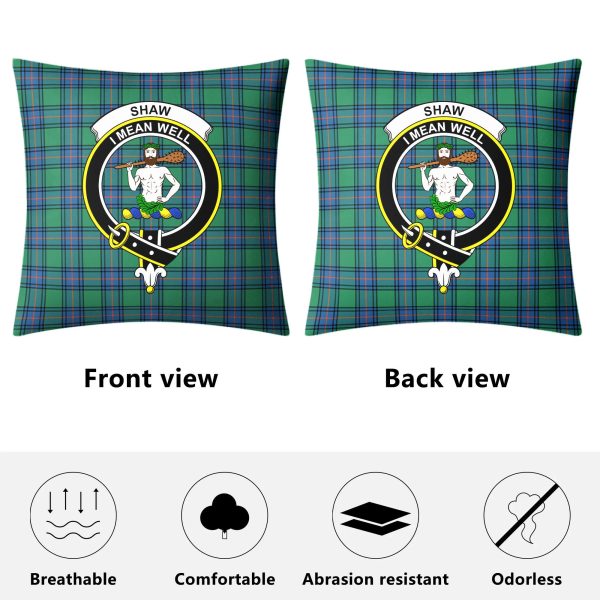 Shaw (of Sauchie) Ancient Tartan Crest Pillow Cover Sale - Image 4