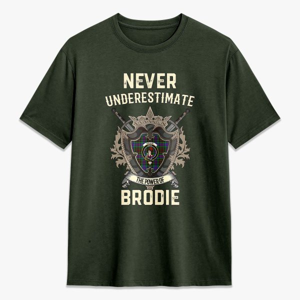 Brodie Hunting Modern Tartan Crest 2D T-shirt - Never Underestimate Style Supply - Image 5
