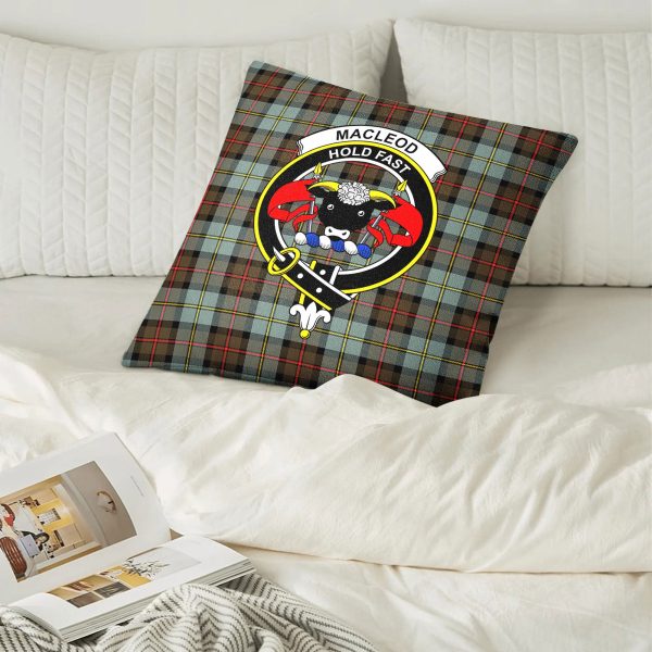 MacLeod of Harris Weathered Tartan Crest Pillow Cover For Cheap - Image 2