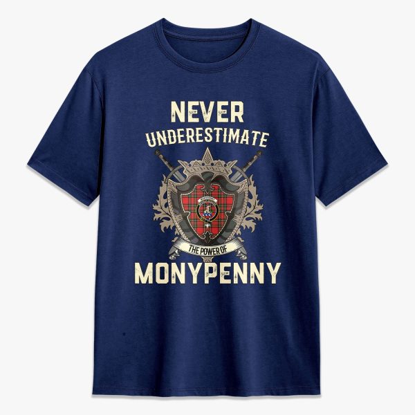 Monypenny Tartan Crest 2D T-shirt - Never Underestimate Style For Discount - Image 3