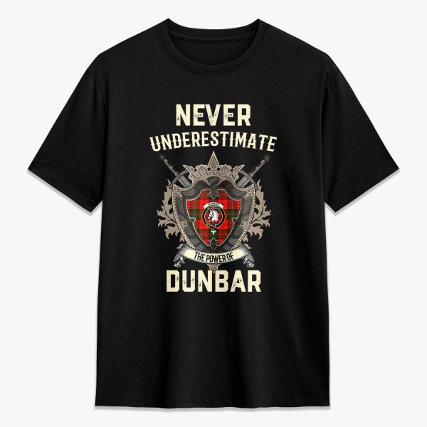 Dunbar Modern Tartan Crest 2D T-shirt - Never Underestimate Style Cheap