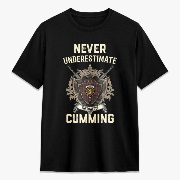 Cumming Hunting Modern Tartan Crest 2D T-shirt - Never Underestimate Style Online