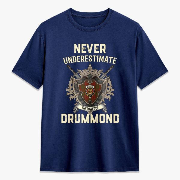 Drummond Clan Tartan Crest 2D T-shirt - Never Underestimate Style Hot on Sale - Image 3