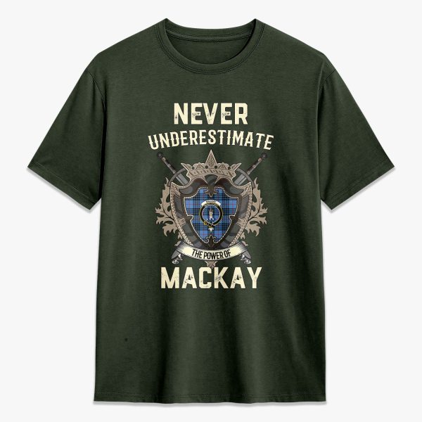 MacKay Blue Tartan Crest 2D T-shirt - Never Underestimate Style Online now - Image 5