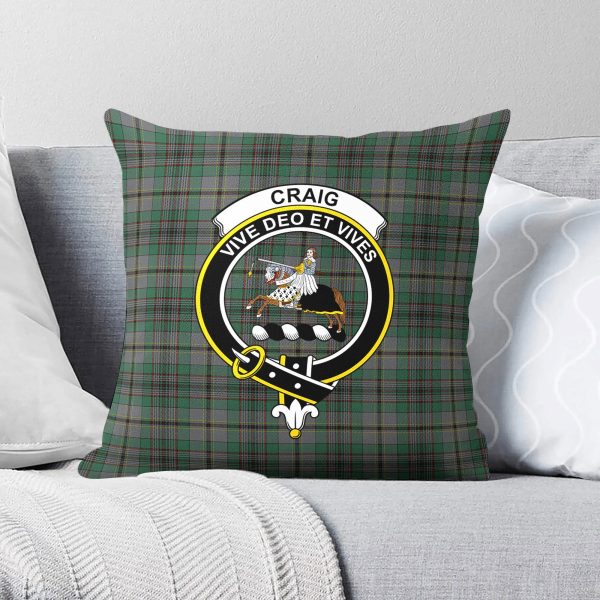Craig Tartan Crest Pillow Cover Sale