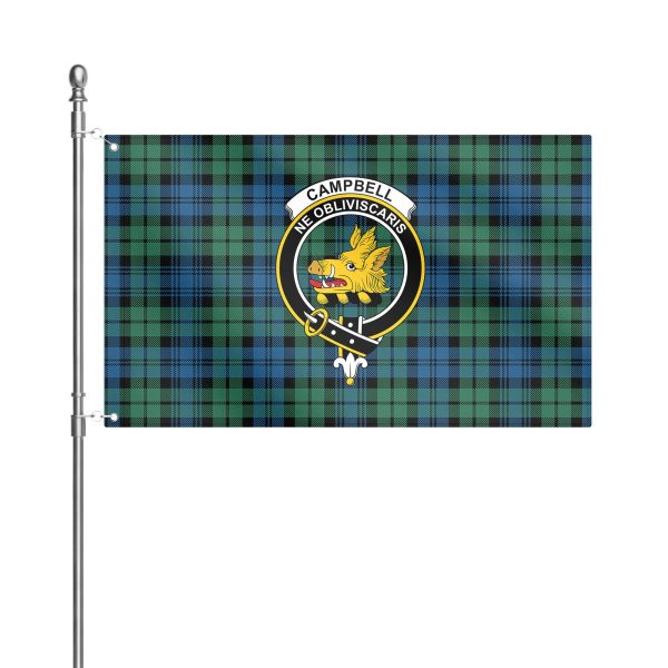 Campbell Ancient 02 Tartan Crest House Flag Fashion - Image 2