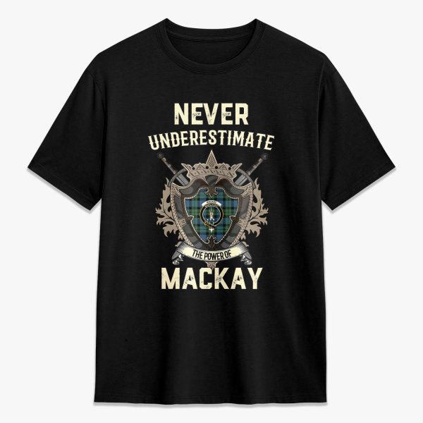 MacKay Ancient Tartan Crest 2D T-shirt - Never Underestimate Style Online now