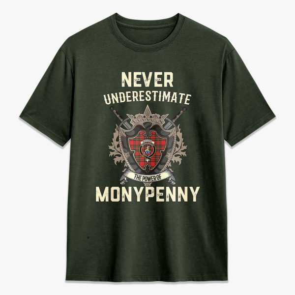 Monypenny Tartan Crest 2D T-shirt - Never Underestimate Style For Discount - Image 5