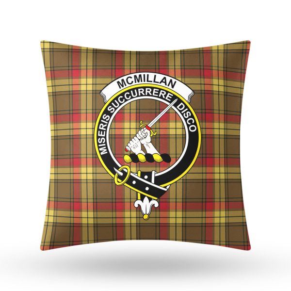 McMillan Old Weathered Tartan Crest Pillow Cover Online - Image 3