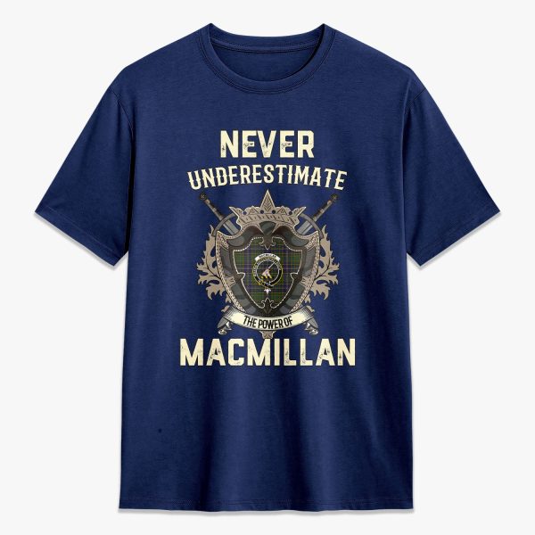 MacMillan Hunting Modern Tartan Crest 2D T-shirt - Never Underestimate Style Supply - Image 3