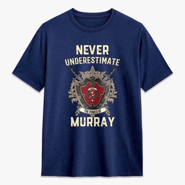 Murray of Tulloch Modern Tartan Crest 2D T-shirt - Never Underestimate Style For Discount - Image 3