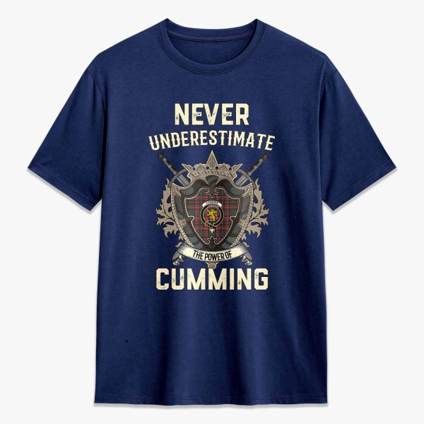 Cumming Hunting Modern Tartan Crest 2D T-shirt - Never Underestimate Style Online - Image 3