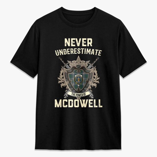 McDowell (MacDowell) Tartan Crest 2D T-shirt - Never Underestimate Style Fashion