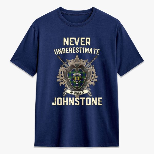 Johnstone Modern Tartan Crest 2D T-shirt - Never Underestimate Style Supply - Image 3