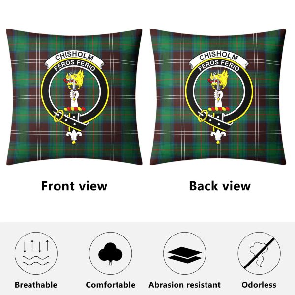 Chisholm Hunting Ancient Tartan Crest Pillow Cover Online Hot Sale - Image 4