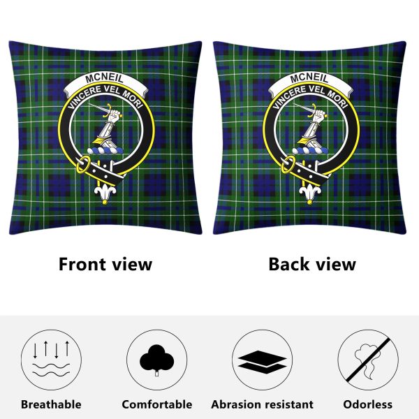 McNeil of Colonsay Modern Tartan Crest Pillow Cover Cheap - Image 4