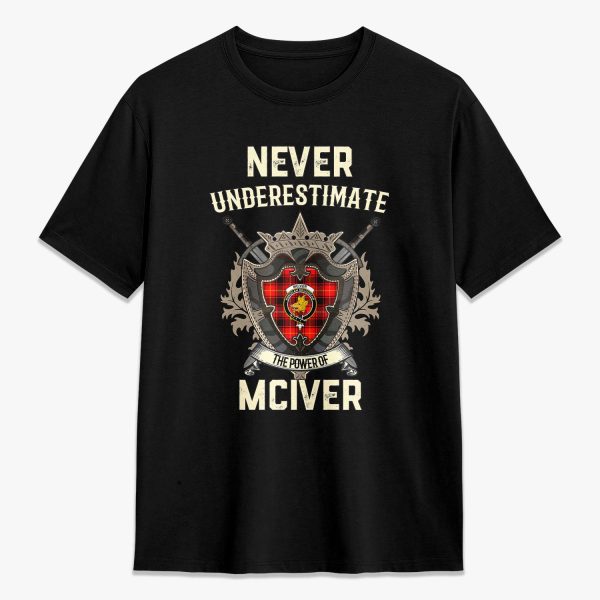 McIver Modern Tartan Crest 2D T-shirt - Never Underestimate Style For Cheap